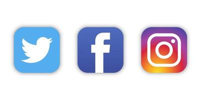 Twitter, facebook, instagram